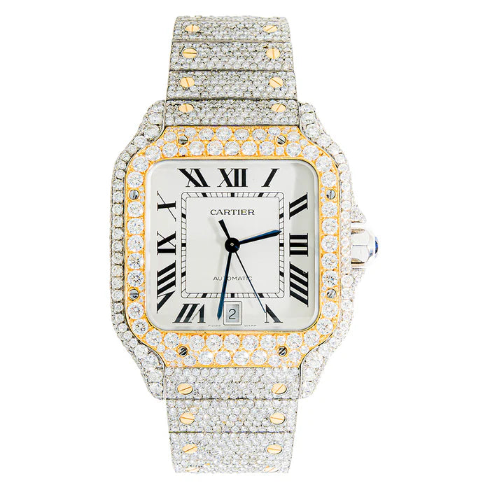 Custom Cartier Santos With Diamonds