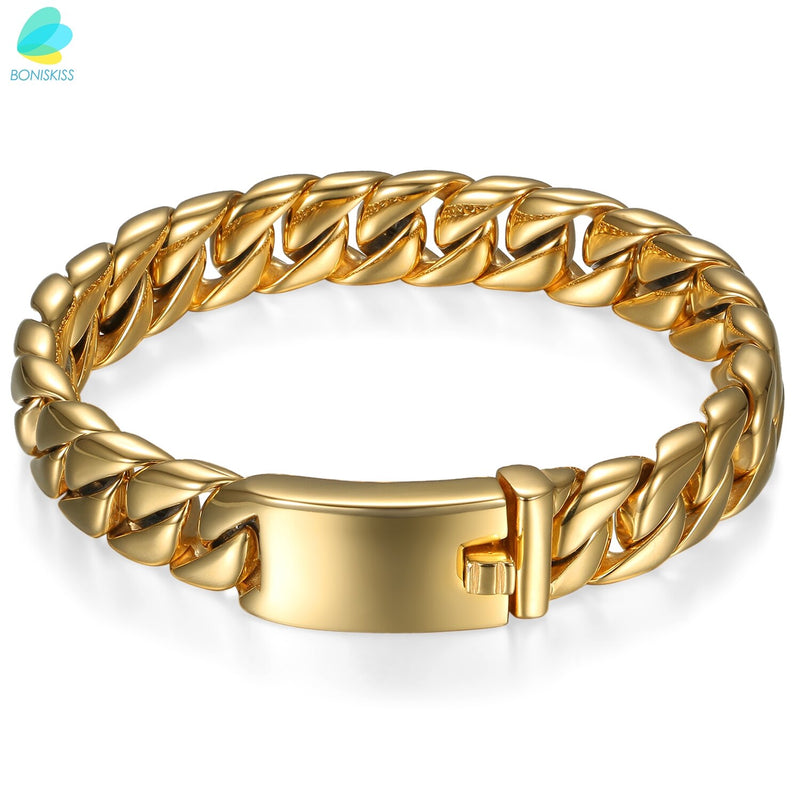 Gold Stainless Steel Foxtail Chain Bracelet | Classy Men Collection